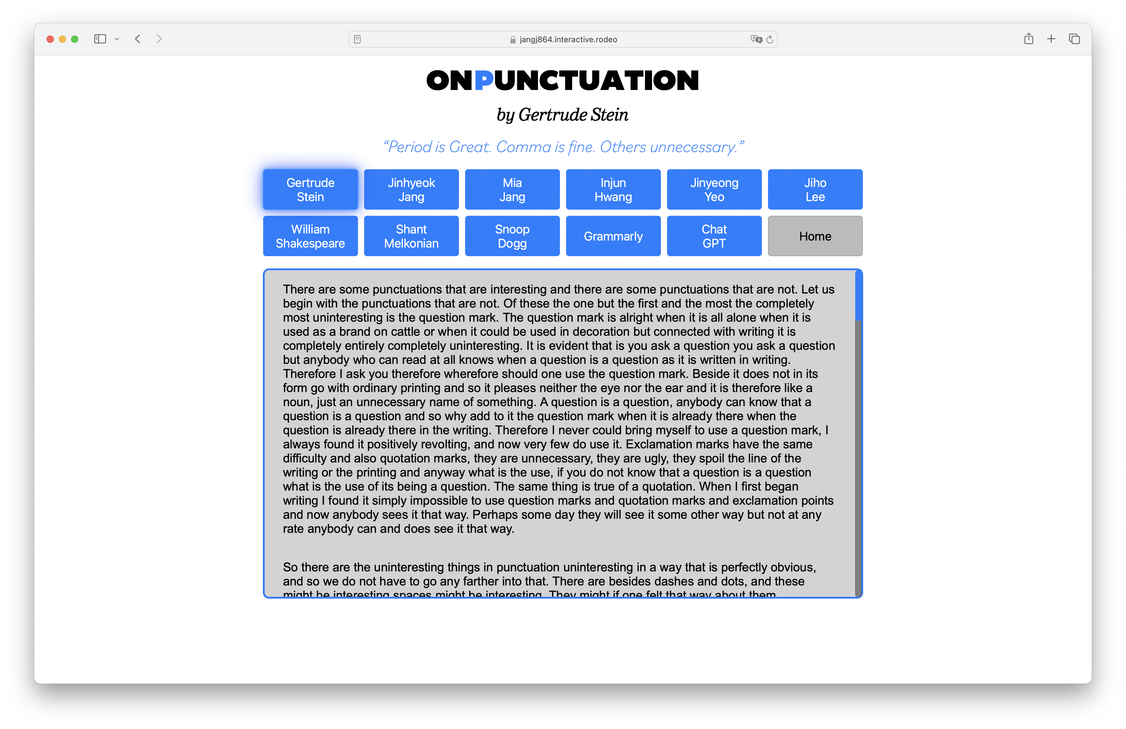 ON PUNCTUATION